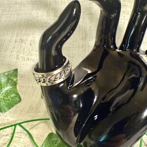 New Stainless Steel Fidget Spinner Ring, Size 9